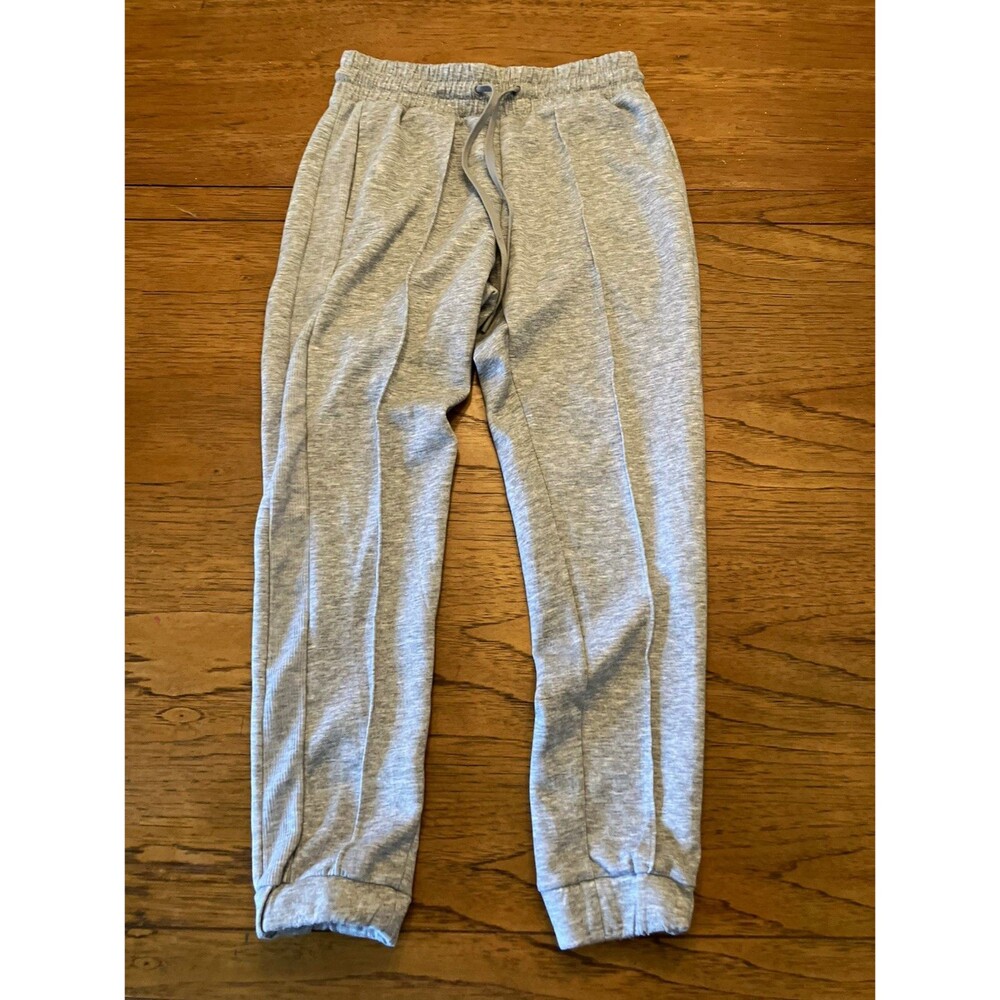 Yogalicious Unisex S Gray Jogger Pants Polyester/Spandex Drawstring Elastic